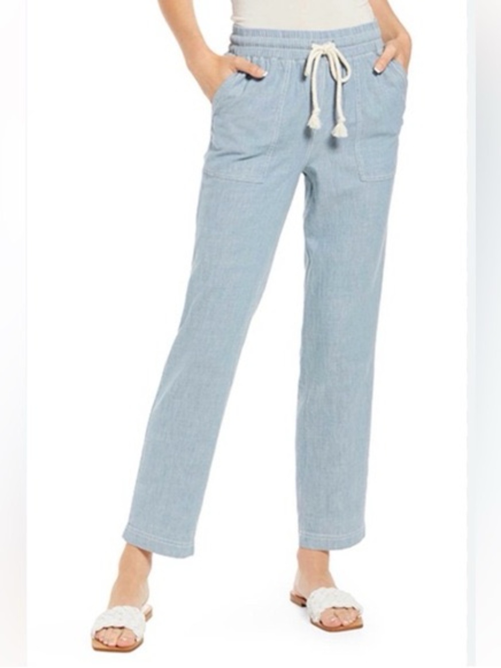 Faherty Drawstring Linen Blend Pants